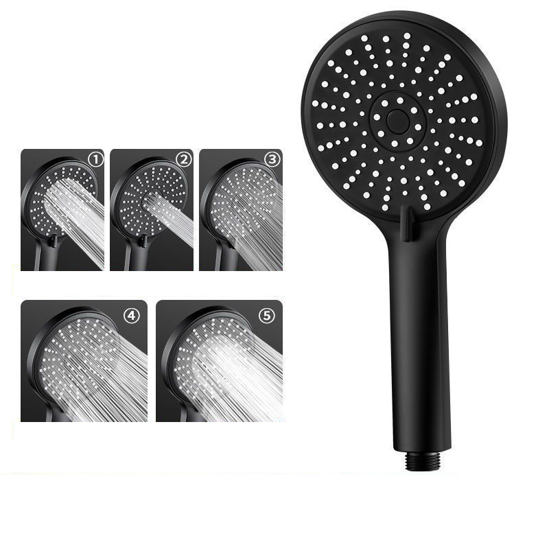 High Pressure Shower Head Handheld - Pommeau de douche noir à 5