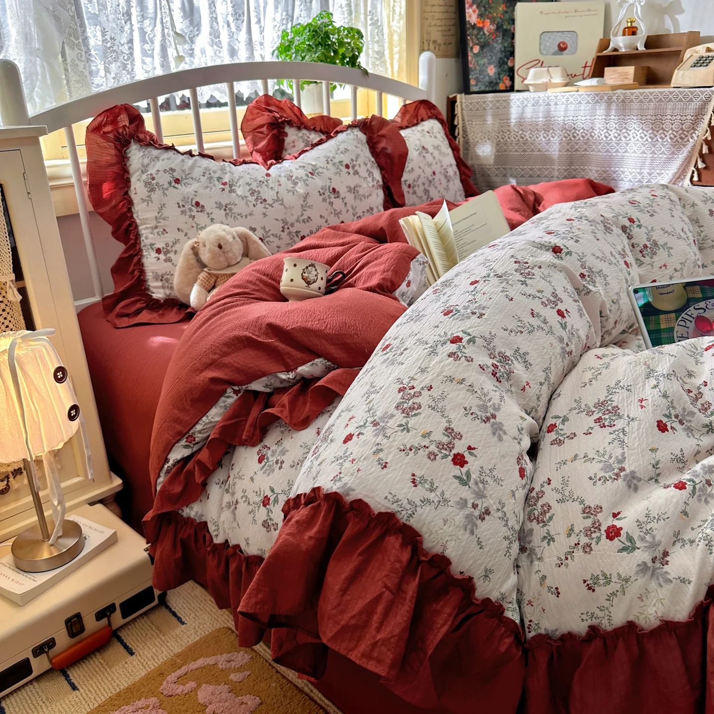 Aesthetic Floral Duvet Cover - Ensemble de literie de style vintage