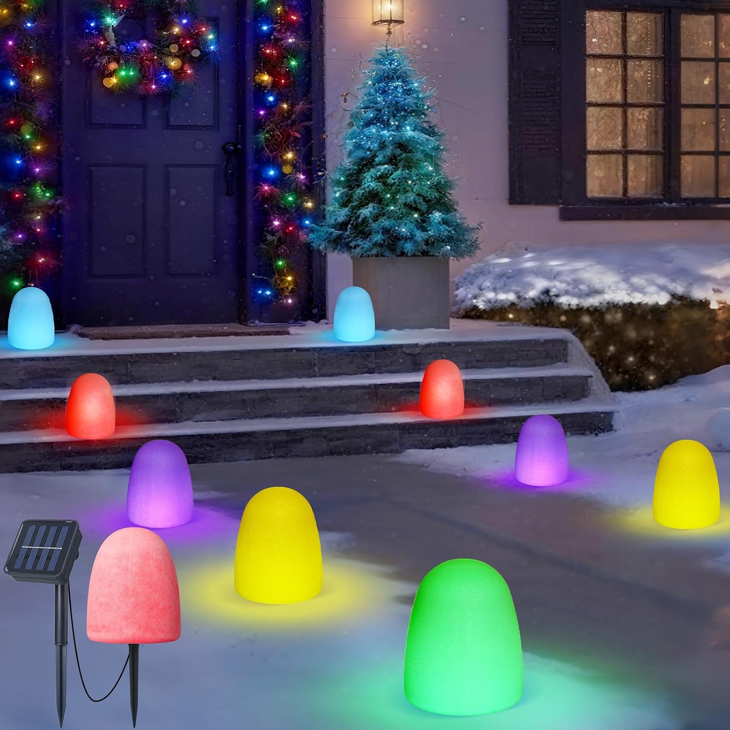 Lighting - Lampes solaires colorées pour allées, lot