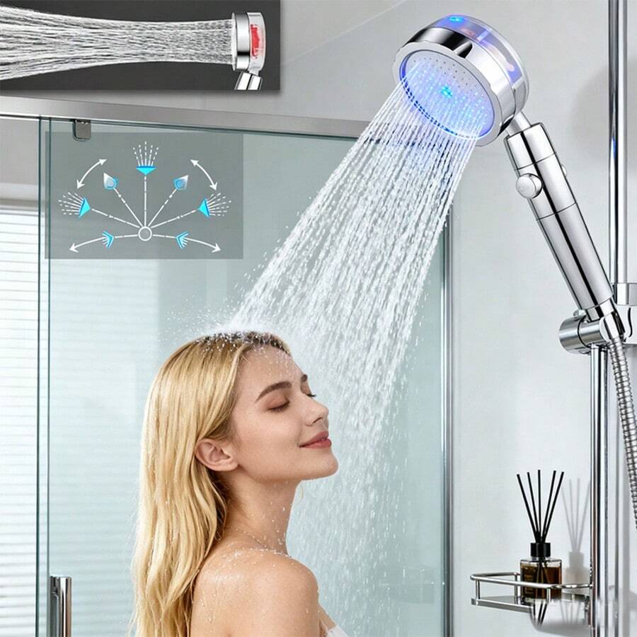 High Pressure Shower Head Handheld - Pommeau de douche à hélice avec