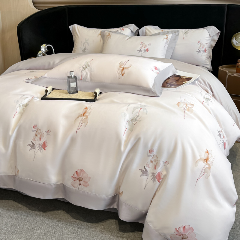 Aesthetic Floral Duvet Cover - Parure de lit imprimée fleurs, luxe,