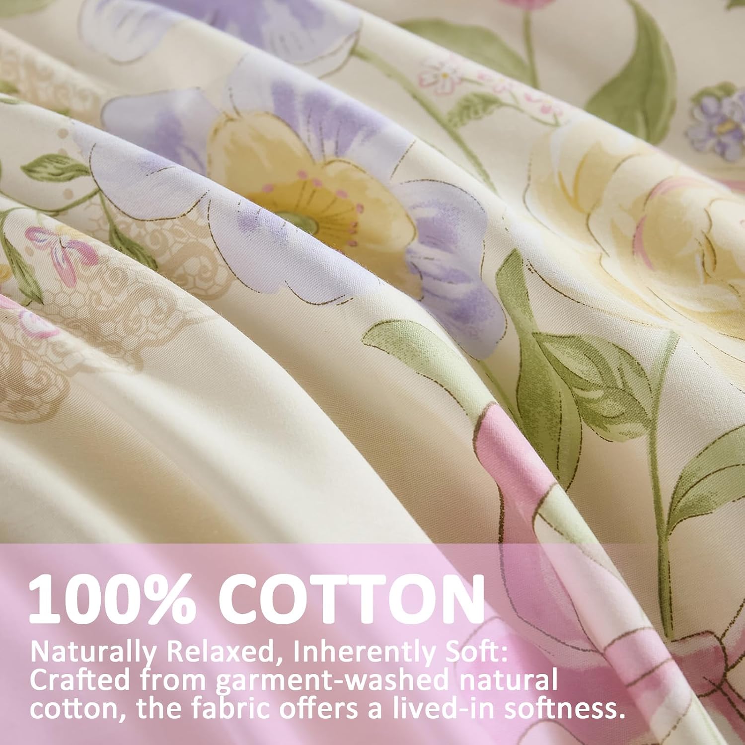 Housse de couette à motifs flo - Aesthetic Floral Duvet Cover avis et prix