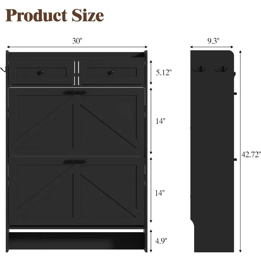 Meuble à chaussures noir avec  - Storage & Organization avis et prix