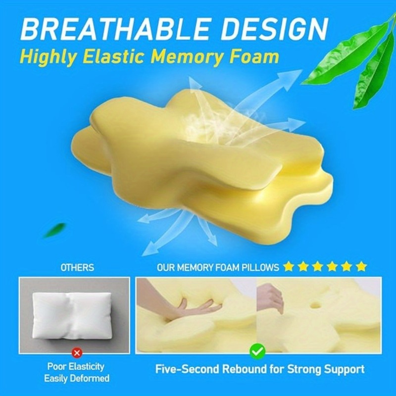 Oreiller cervical ergonomique  - Memory Foam Orthopedic Pillow Neck Pain avis et prix