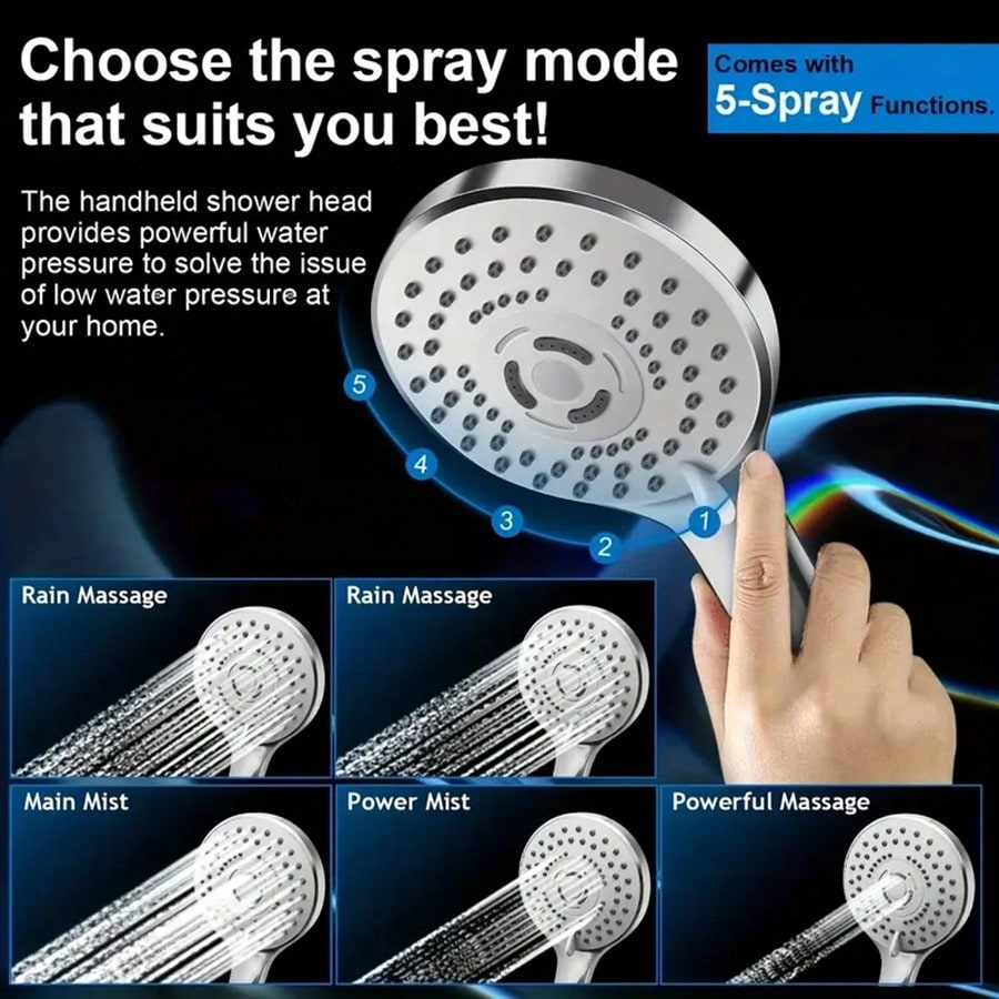 Pommeau de douche à effet plui - High Pressure Shower Head Handheld avis et prix