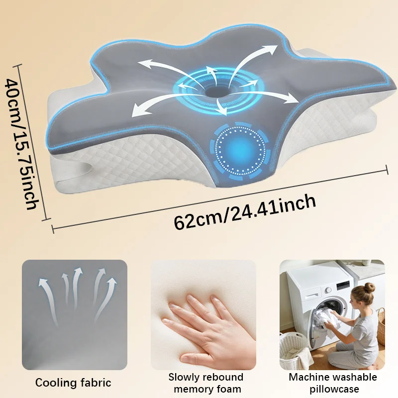 Oreiller en mousse à mémoire d - Memory Foam Orthopedic Pillow Neck Pain avis et prix