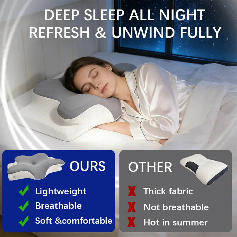 Oreiller en mousse à mémoire d - Memory Foam Orthopedic Pillow Neck Pain avis et prix