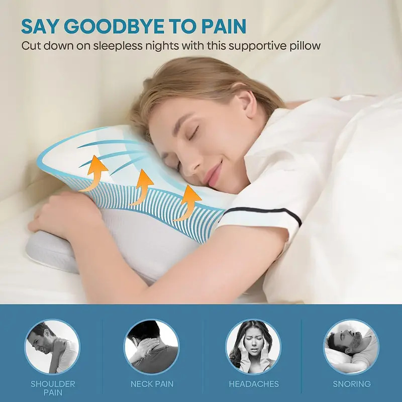 Coussin cervical orthopédique  - Memory Foam Orthopedic Pillow Neck Pain avis et prix