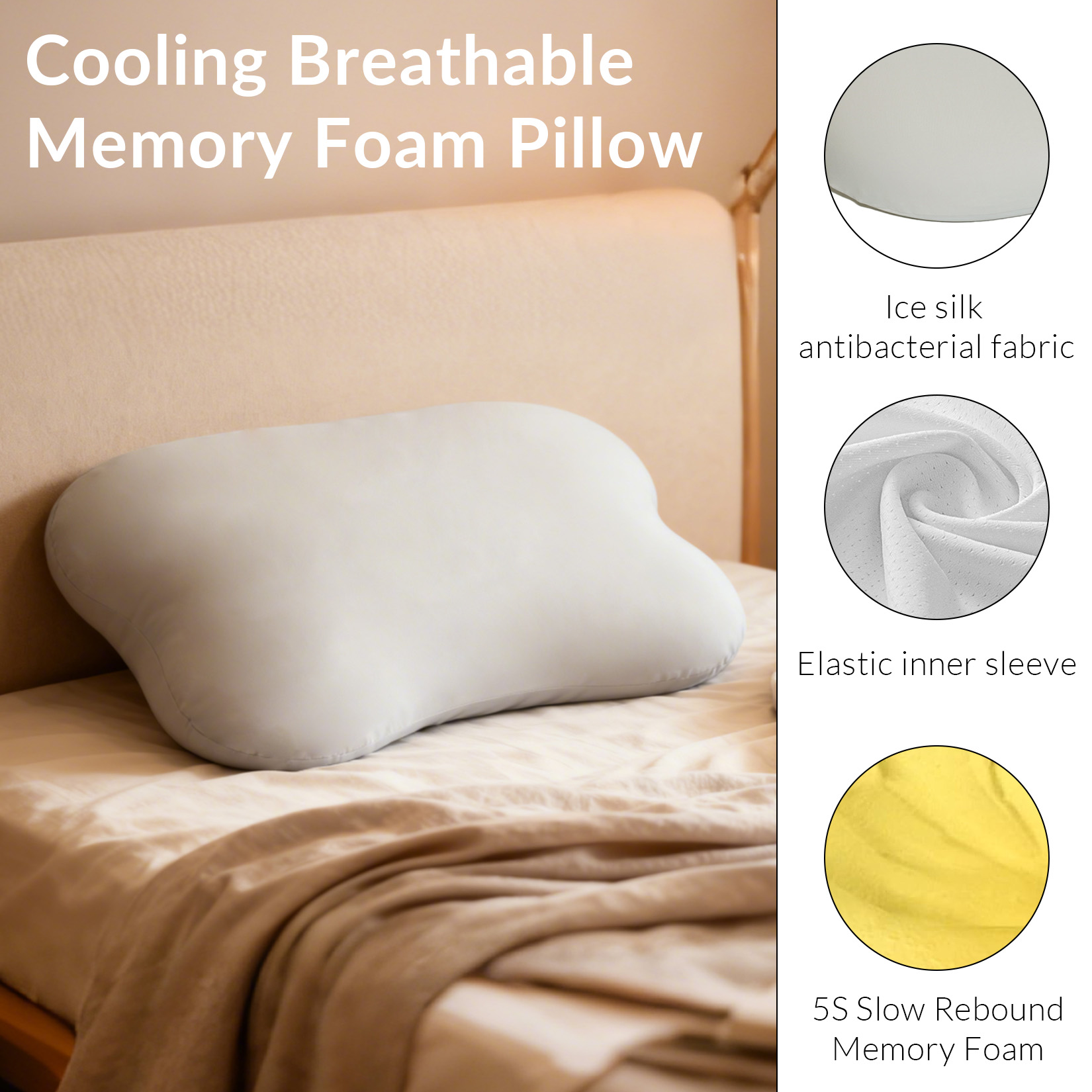 Coussin cervical pour soulager - Memory Foam Orthopedic Pillow Neck Pain avis et prix